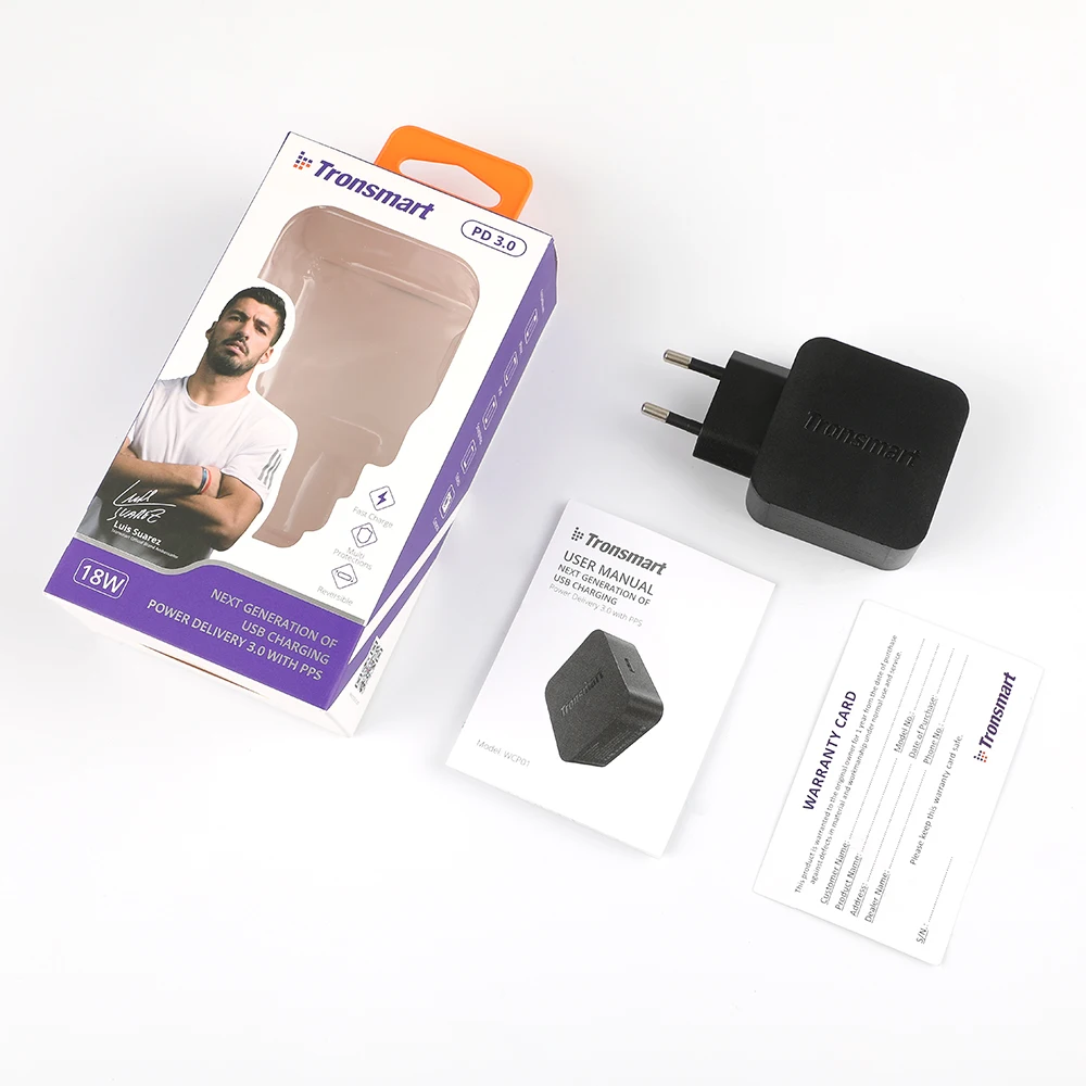 Tronsmart WCP01 Charger Quick Charge 3.0 18W Power Delivery 3.0 USB Type-C Phone Charger for iphone x,iphone 8 plus,samsung s83191