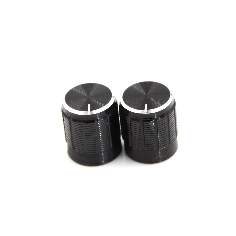 

10Pcs Rotary Knobs Volume Control Rotary Knobs Black For 6mm Dia. Knurled Shaft Potentiometer Switch