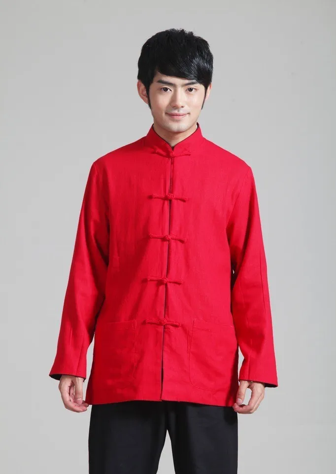 Shanhgai Story Двусторонняя Китайская традиционная Двусторонняя рубашка с воротником-стойкой, льняная китайская рубашка для кунг-фу для мужчин