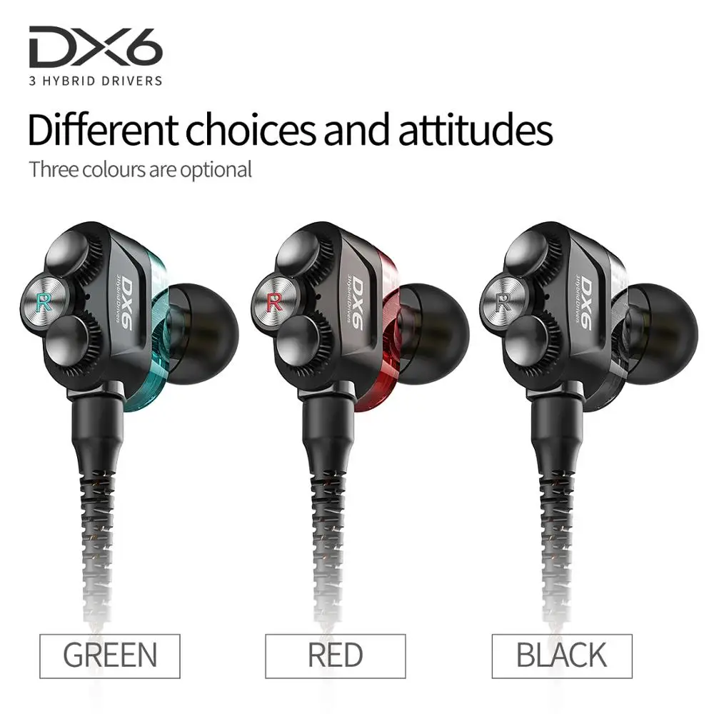 Спортивные наушники Plextone DX6 3 шт. вкладыши 5 мм Hi Fi проводная гарнитура с басами