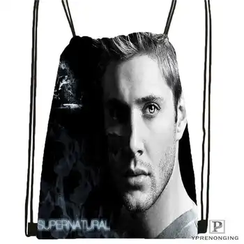 

Custom Supernatural_Season_ Drawstring Backpack Bag Cute Daypack Kids Satchel (Black Back) 31x40cm#180612-02-6