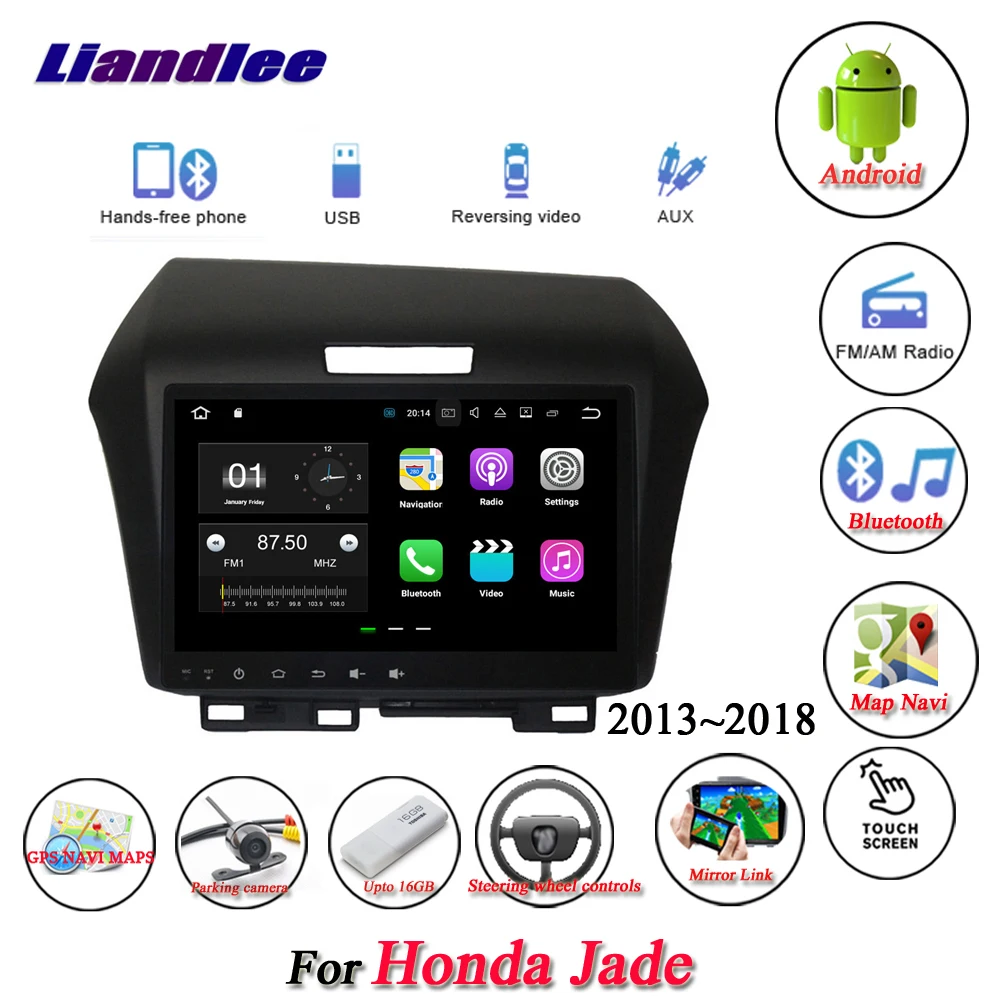 Liandlee Car Android System For Honda Jade 2013~2018 - Radio AUX Mirror link GPS Navi Navigation HD Stereo Multimedia No CD DVD Liandlee Car Android System For Honda Jade 2013~2018 - Radio AUX Mirror link GPS Navi Navigation HD Stereo Multimedia No CD DVD