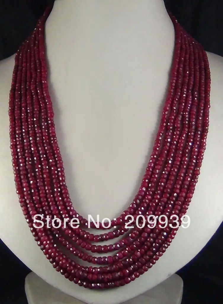 

FREE SHIPPING>>> 2x4mm NATURAL FACETED BEADS NECKLACE 100 INCH