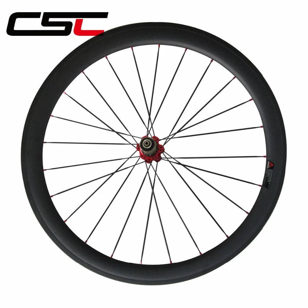 Flash Deal CSC 700C Single front wheel or rear wheel 25mm wide 24/ 38/ 50/ 60/88mm Depth Clincher Tubular standard Carbon road bike Wheels 4