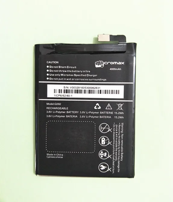

AZK 4000 mAh mobile phone batteries fit for Micromax Q392 battery