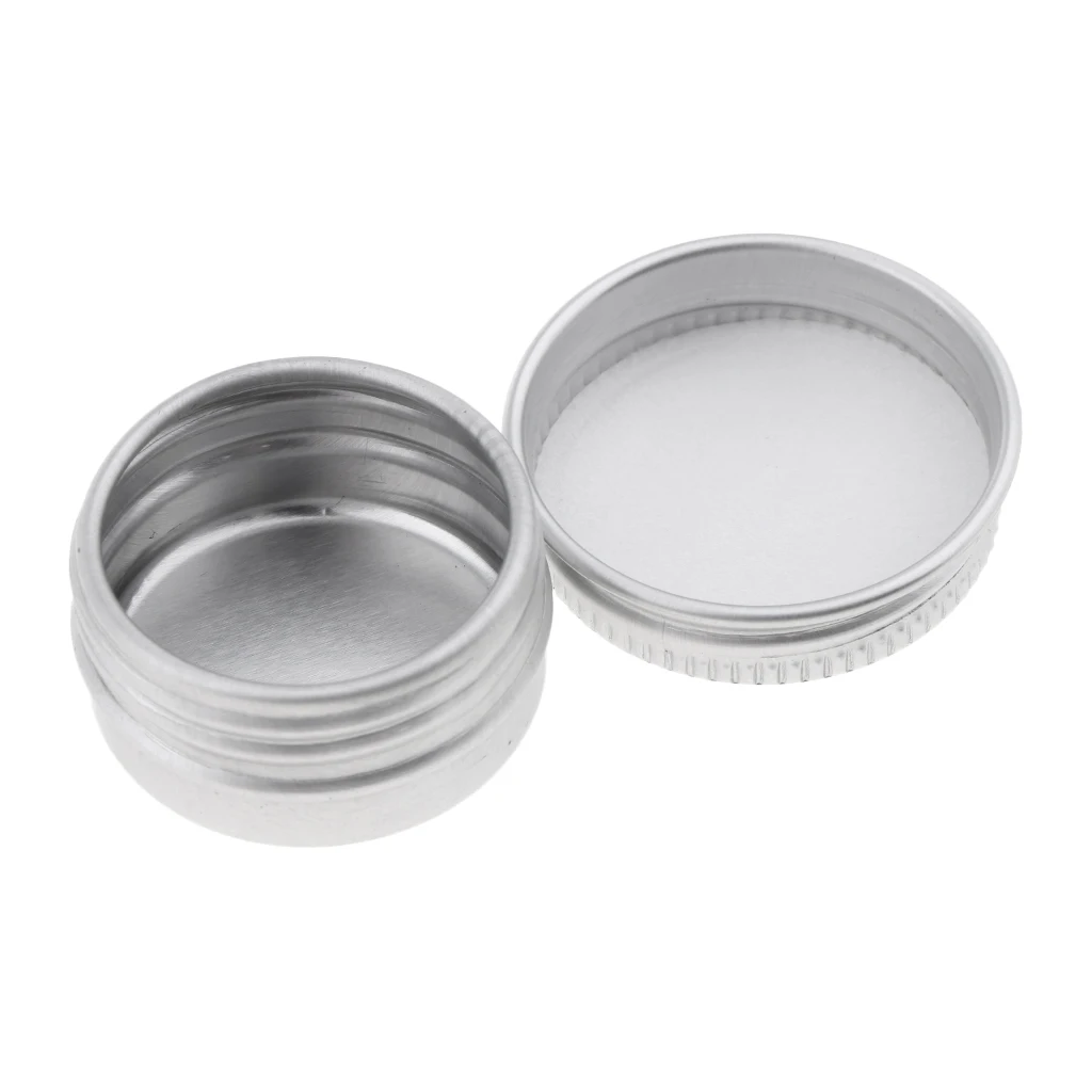 Lots 20pcs 5g Empty Cosmetic Pots Lip Balm Container Jar Small Powder Silver Aluminum Tins with Screw Lid