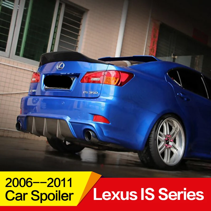 Используется для Lexus Is серии спойлер 2006-2011 год IS200 250 300 350 углеродное волокно задний спойлер крыло губы аксессуары