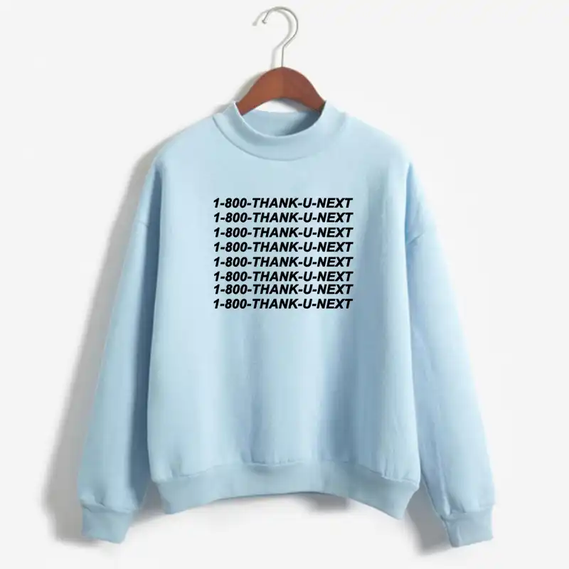Ariana Grande Sweatshirt Women Harajuku Sweetener Thank U Next Letters Printed Hoodies Long Sleeve Sweatshirts Pullover Female