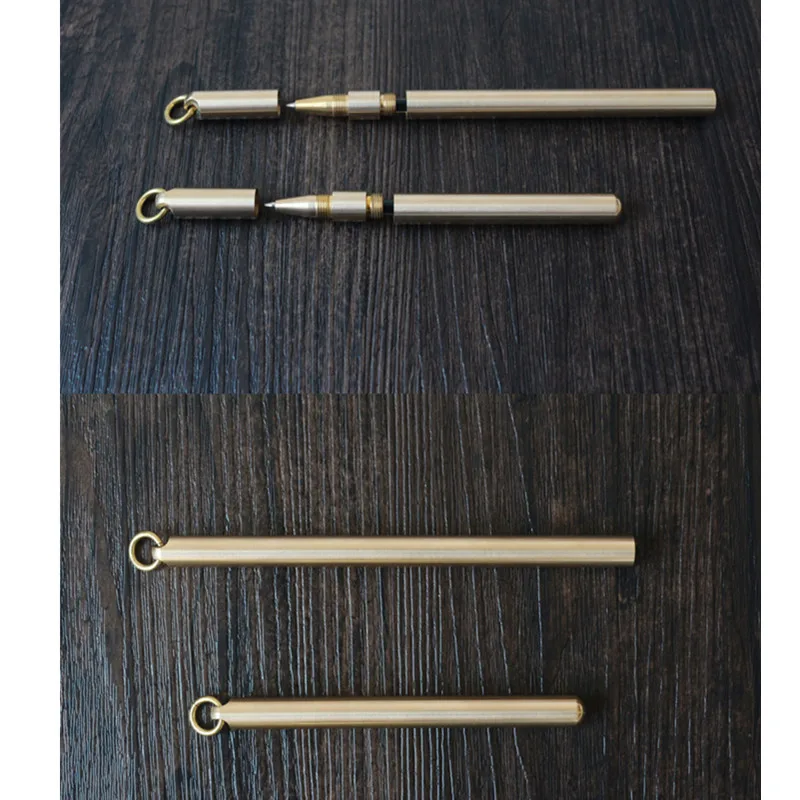 

Pencil Retro Brass Gold Pen Pure Metal Pen By Hand Tactical Pen Copper Gift Pen Outdoor Survival EDC Camping Glass Breaker Gear