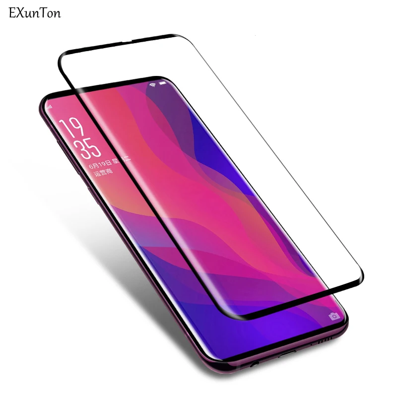 EXUNTON 3D Curved Edge Tempered Glass For OPPO Find X Super Clear