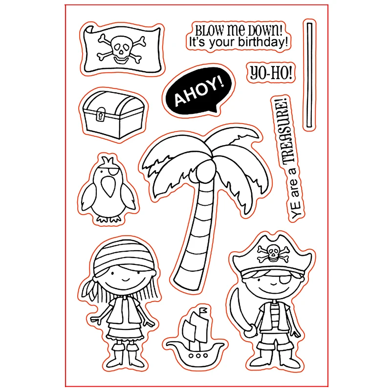 You're treasure pattern принты прозрачный силиконовый штамп/печать для DIY