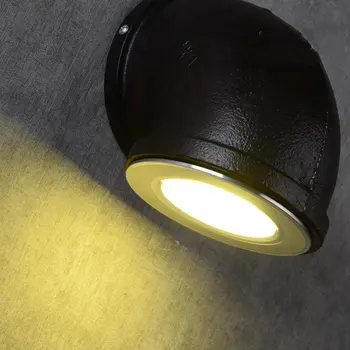 

Modern Home Loft Style Water Pipe Cafe Wall Lamp LED Balcony Light Bar Stair Vintage Iron Restaurant Wall Lamp Free Shipping