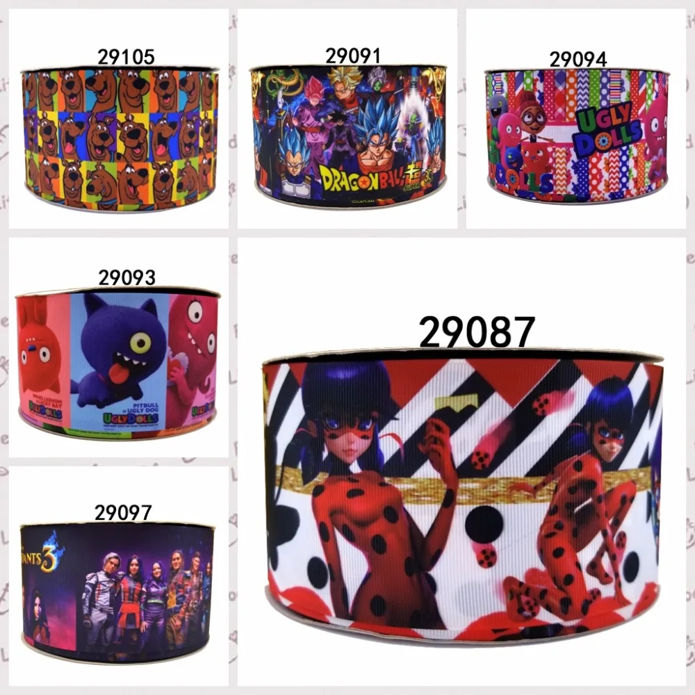 

DIY Craft Supplies cartoon character printed grosgrain ribbon, satin ribbon 10 yards. 29087-