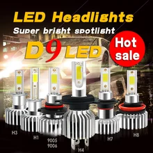 2x60 Вт Branco Brilhante H11 Cob диоды светодиодный Foglight дневные лампы для фар DRL H7 h8 9005 9006 9012 H1 881 H4 H10 противотуманные фары