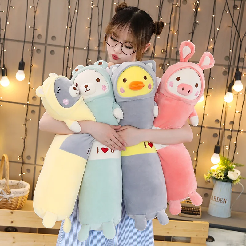 

Hot 65/90cm Soft Animal Cartoon Pillow Cushion Cute Teddy Bear Pig Duck Plush Toy Stuffed Cushion Lovely Kids Birthyday Gift