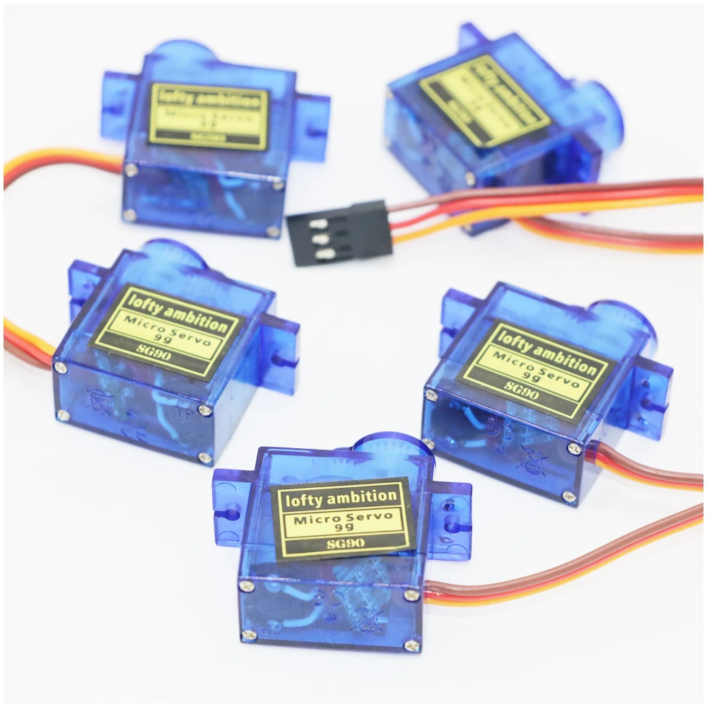 Venda calda 5 pz/lotto SG90 9G Micro Servomotore Per Robot