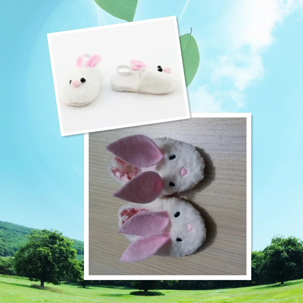 Doll Shoes Bunny Rabbit Slipper Doll Shoes For 18 American Girl Doll Handmade Popular Dolls Accessories