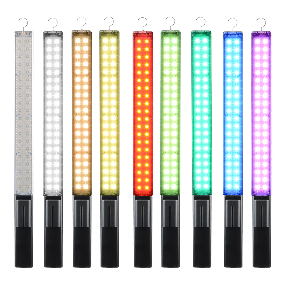  Photography Dimmable Handheld Ice Stick LED Video Light Built-In Battery 3200k To 5500k RGB Colorfu - 33030433409