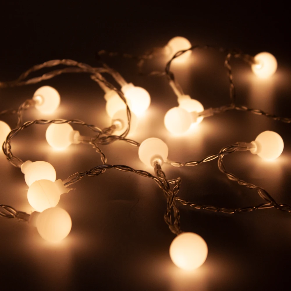 Рождественский светодиодный Сказочный светильник с питанием от батареи AA светодиодный струнный светильник s шар Открытый водонепроницаемый праздничный светильник ing для сада и Рождества