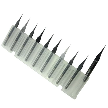 

10pcs TIN TiAIN Coated Carbide PCB Engraving CNC Bit Router Tool 10 Degree 0.1mm Machine Accessories