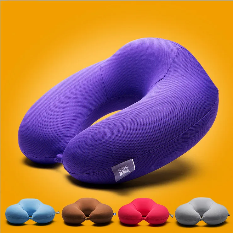 U Shape Headrest 28x28x10cm Colorful Neck Pillow Latex Memory Foam