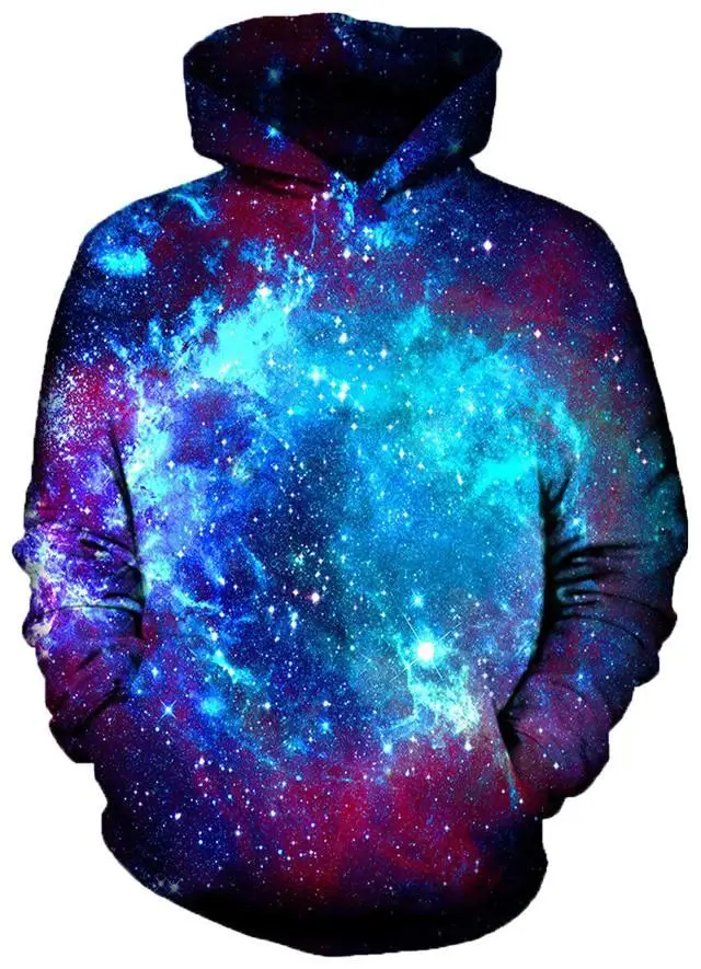 

2018 BLUE GALAXY HOODIE HOODIE Famous Brand Harajuku Oversized Men Sweatshirt