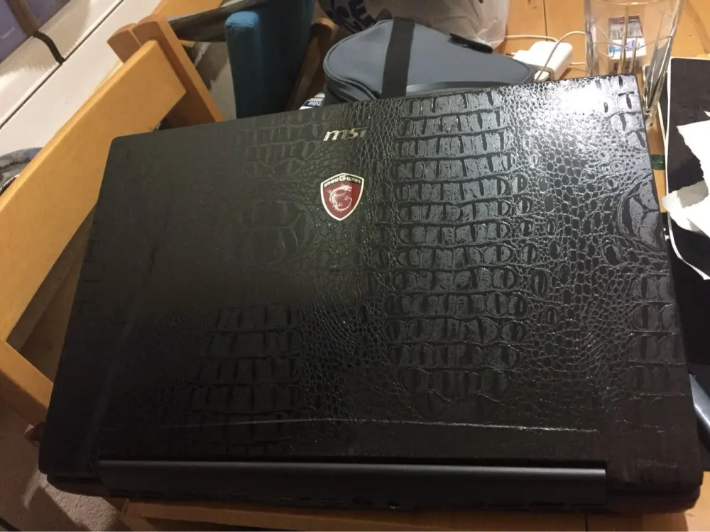 Ноутбук углеродного волокна виниловая кожа Наклейка Обложка для MSI GT60 15,6" - Цвет: Black crocodile