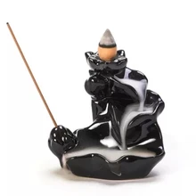 Горелка для благовоний в виде листьев лотоса с 10 шт. держателем для благовоний