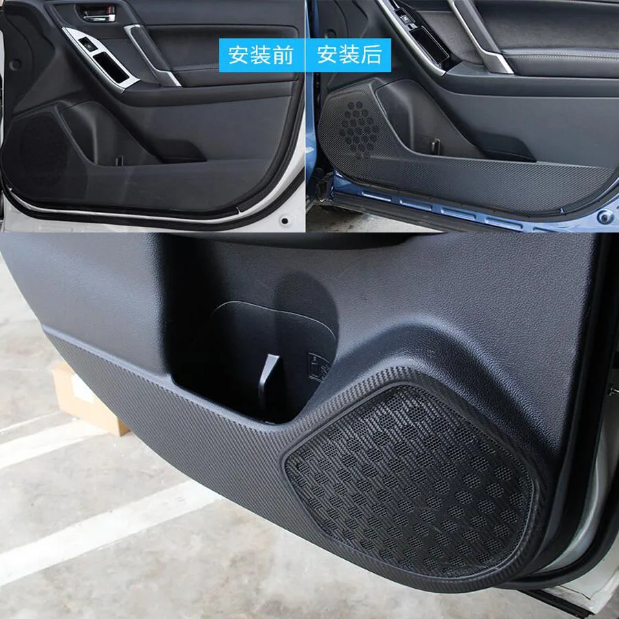 Новая Автомобильная дверь боковая анти-удар защитная наклейка из углеродного волокна Flim наклейка для Subaru XV Forester Outback Legacy 14-16