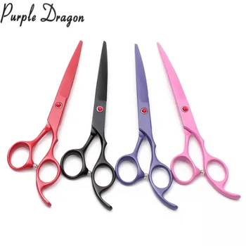 

7" Teflon Purple Dragon Clippers For Dogs Grooming Shears Down Curved Cutting Shears Professional Pets Shears Animal Shear Z4103
