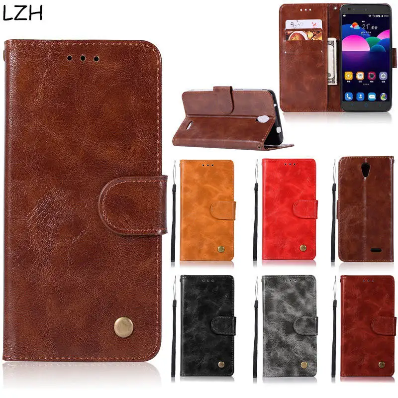 

Retro Business PU Leather Flip Cover case for ZTE Prestige N9132 Magnetic Snap Wallet Card Money Slot Stand case