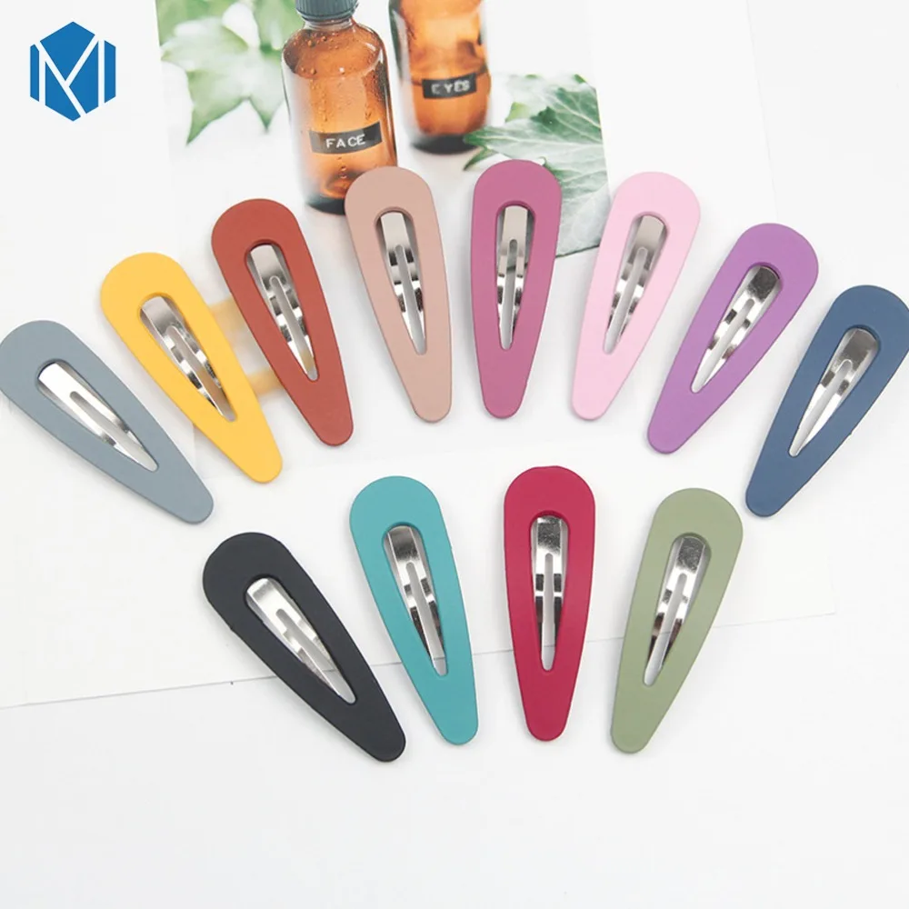 

MISM 1 Pair Women Fashion Girls Candy Hair Clips Scrub Geometric Hairpins Barrettes Headbands Hair Accessories BB Clips Headwear