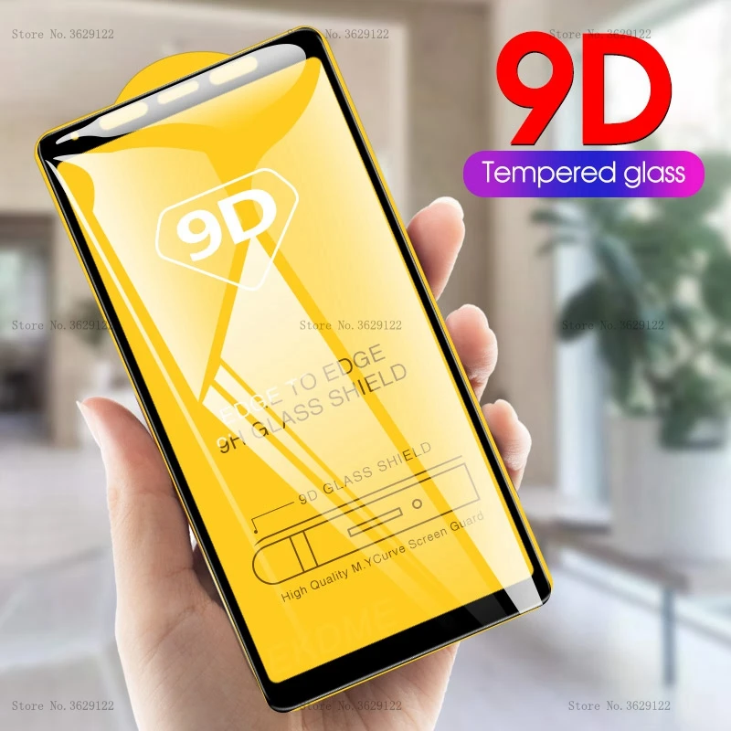 

9D Full Curved Tempered Glass For Samsung Galaxy A7 A9 A6 A8 Plus 2018 Screen Protector Film For Samsung M10 M20 A30 A50 Glass