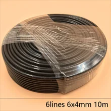 6 Lines UV printer ink tube 6X4MM for Epson Allwin Mimaki Roland Mutoh ink hose 10M/lot Large ink supply ink system