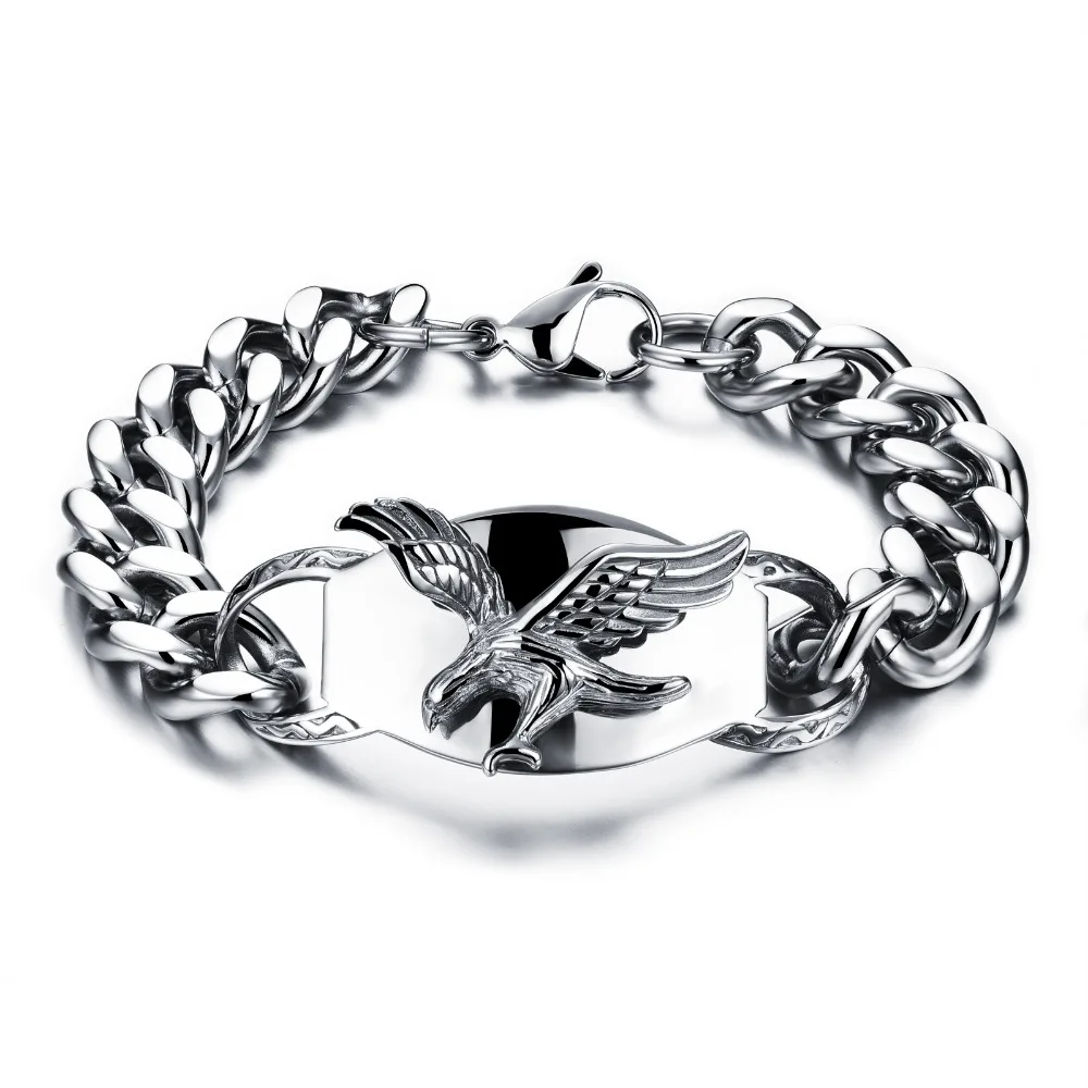 Aliexpress Punk Men Metal Eagle Bracelet European And Aliexpress Punk Men Metal Eagle Bracelet European And American Stainless Steel Mens Thick Chunky Chain Anium From