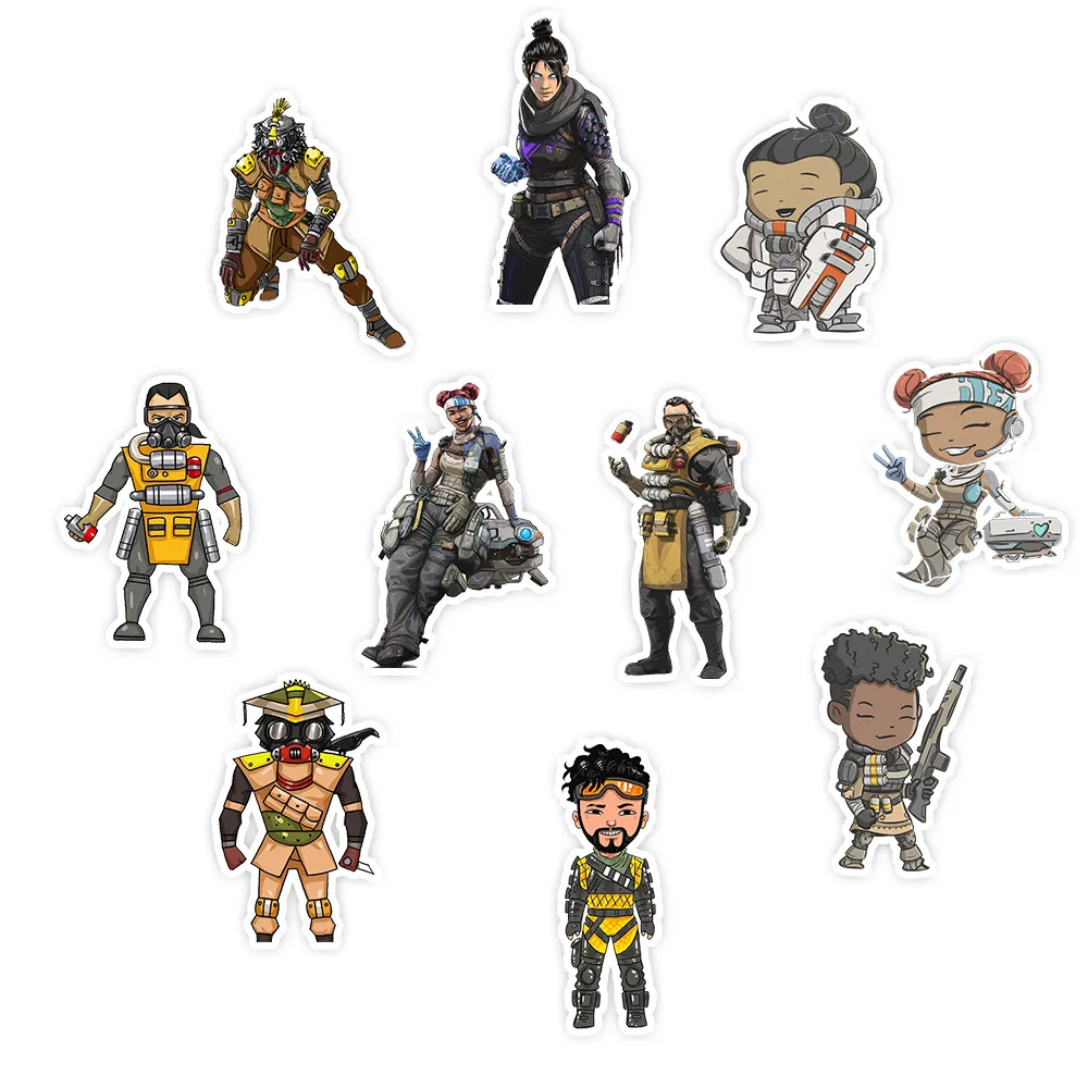 50 шт. APEX Legends наклейки из игры Кукла Девушка Водонепроницаемый Diy наклейки для багажа Скейтборд ноутбук холодильник игрушечный мотоцикл наклейки