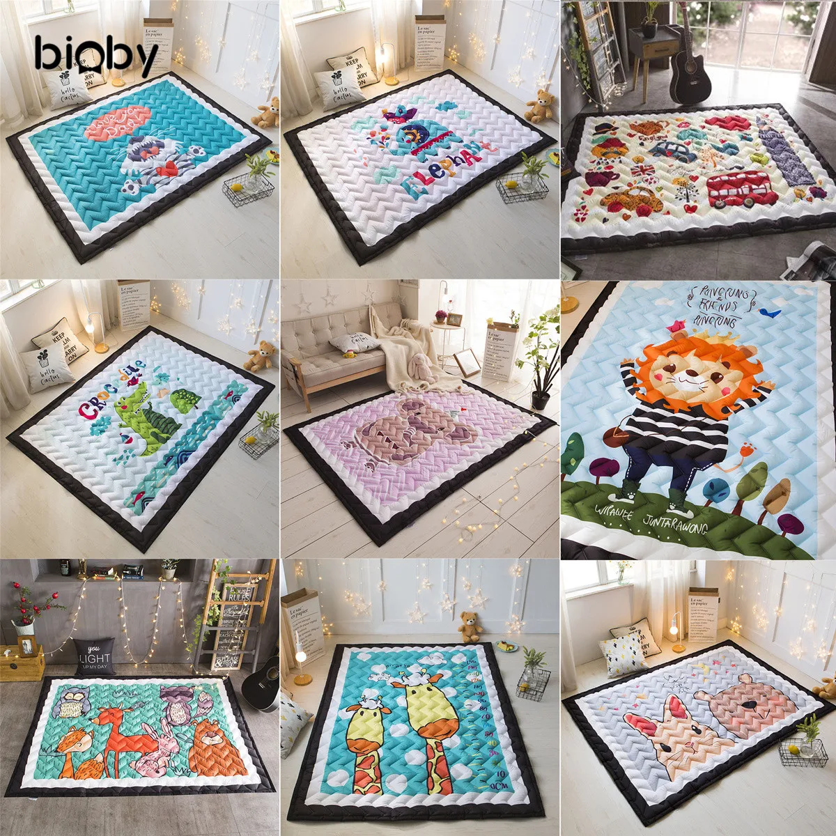 

Baby Folding Room Crawling Play Game Mat Kids Thickened Carpet Infant Soft Floor Children Developing Gym Rug Outdoor Gift Pad