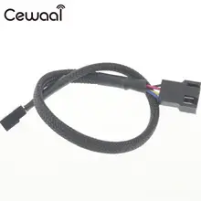 CEWAAL 4 Pin PWM Connector CPU Fan Cable Computer PC Extension Power Cable Extended Lead Line Connector Black