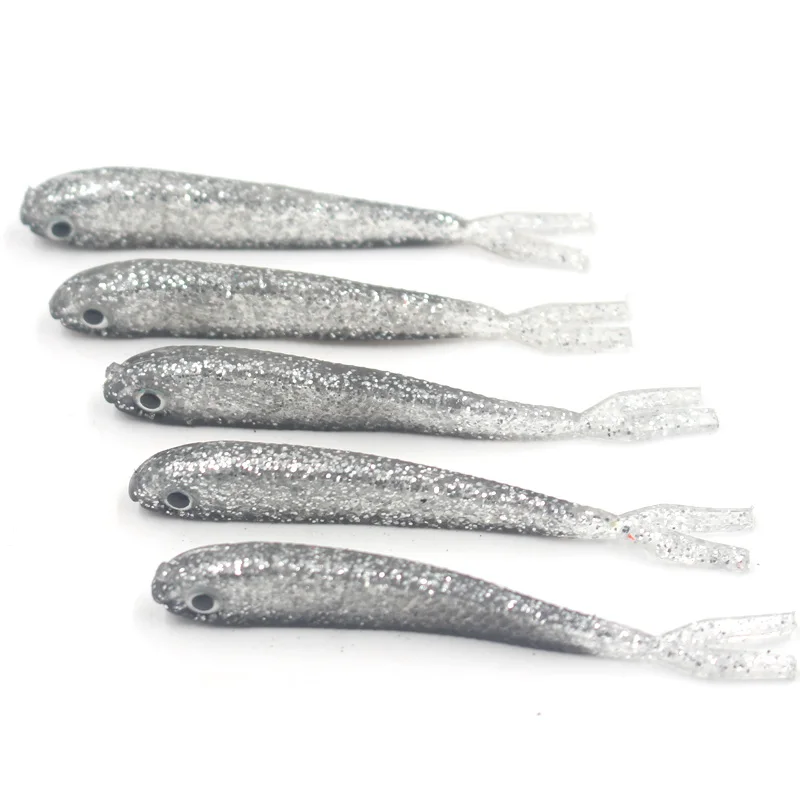 

5pcs 7.5cm/2g Troll Lure fishing Tackle  soft floating  lure 3D eyes Sea fishing lure Free shipping