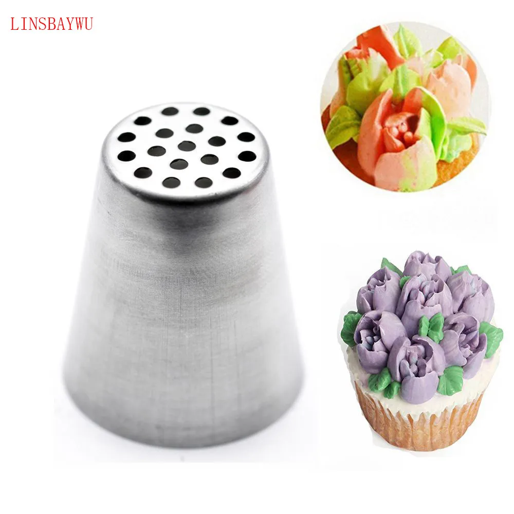 

LINSBAYWU Russian Tulip Flower Cake Icing Piping Nozzles Decorating Tips Baking Tool #11