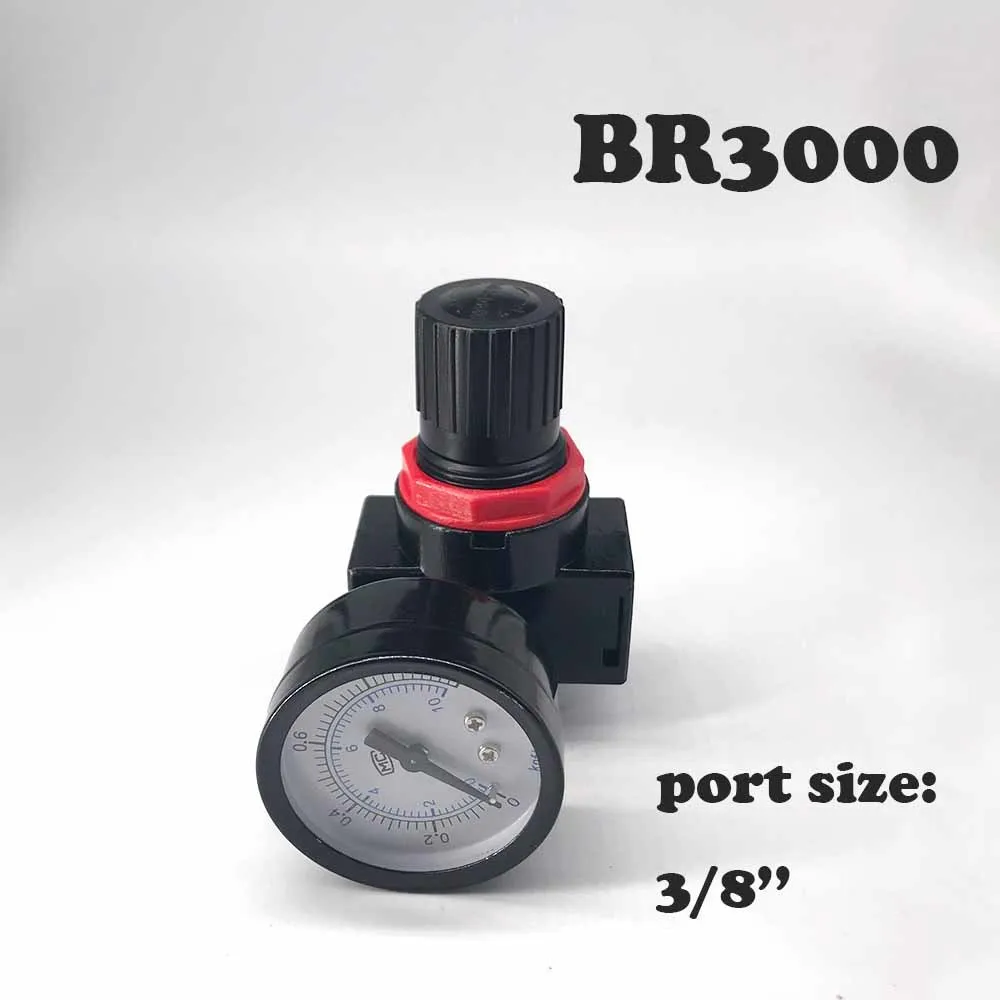 BR3000 Бесплатная доставка давление регулятор 3/8 "BSPT с манометром и кронштейн 1000L/мин