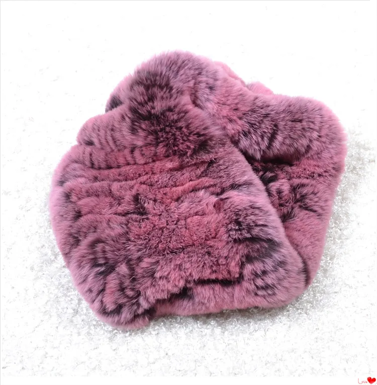 Настоящий мех кролика шарф для женщин на осень-зиму теплый вязаный мех повязка на голову женские теплые зимние аксессуары синий розовый 8 видов цветов S103
