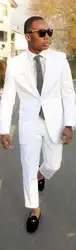 Белые смокинги свадебные Best человек одежда индивидуальный заказ Мужские Пром Повседневные комплекты одежды 2 шт. C71