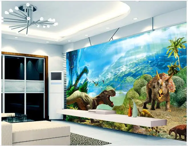 3d фотообои на заказ Настенные обои 3 d динозавр мечтательный фон для гостиной