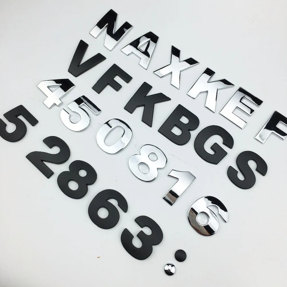 

Car Styling 0-9 3D Metal Car Sticker Auto Personality DIY Vehicle Displacement LOGO Digits Numeral Sign Sticker Self-adhesive