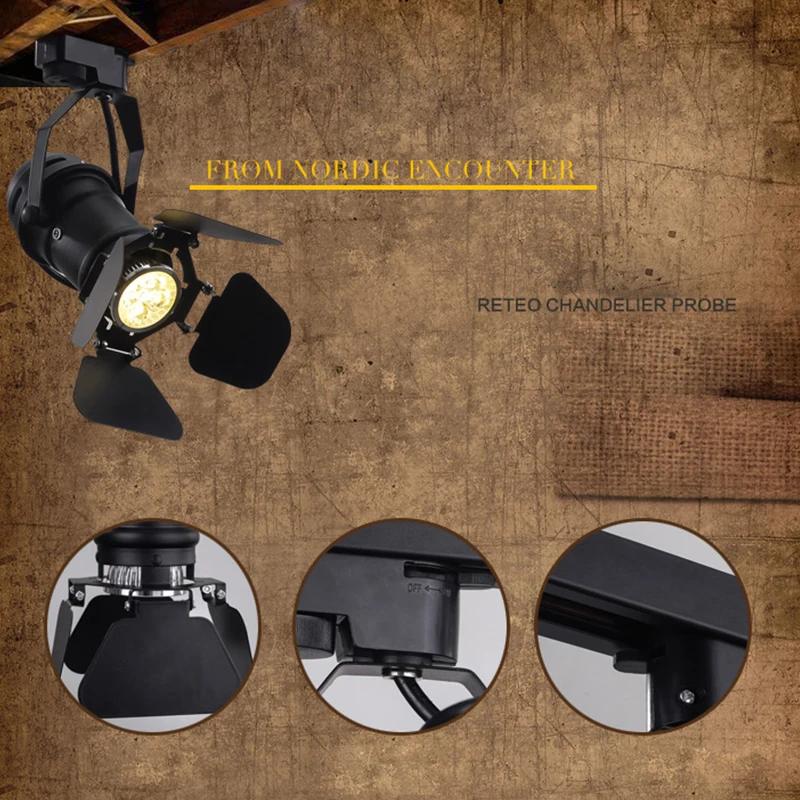 Lâmpada de Luz Folhas para Barra E26 do Vintage Base Celling Ferro Industrial Retro Ajustável 4 Café Estilo Loft Luminária - E27 6 4 folhas para bar de café, estilo loft fixação