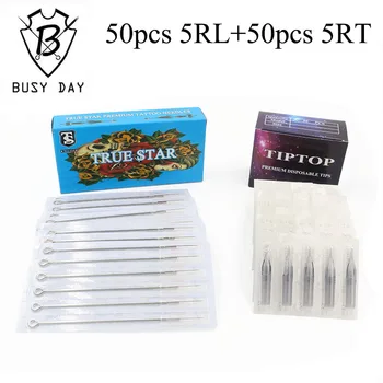 

(5RL+5RT) 50pcs True star tattoo needles & 50pcs TIP TOP tattoo tips for free shipping