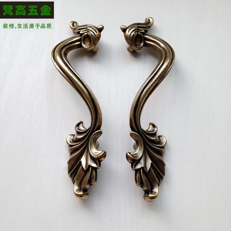 

Bronze Handle Paired Cpboard Cabinet Handles and Knobs Antique Retro Drawer Kitchen Pens Bar Handle 78mm Hole Spacing