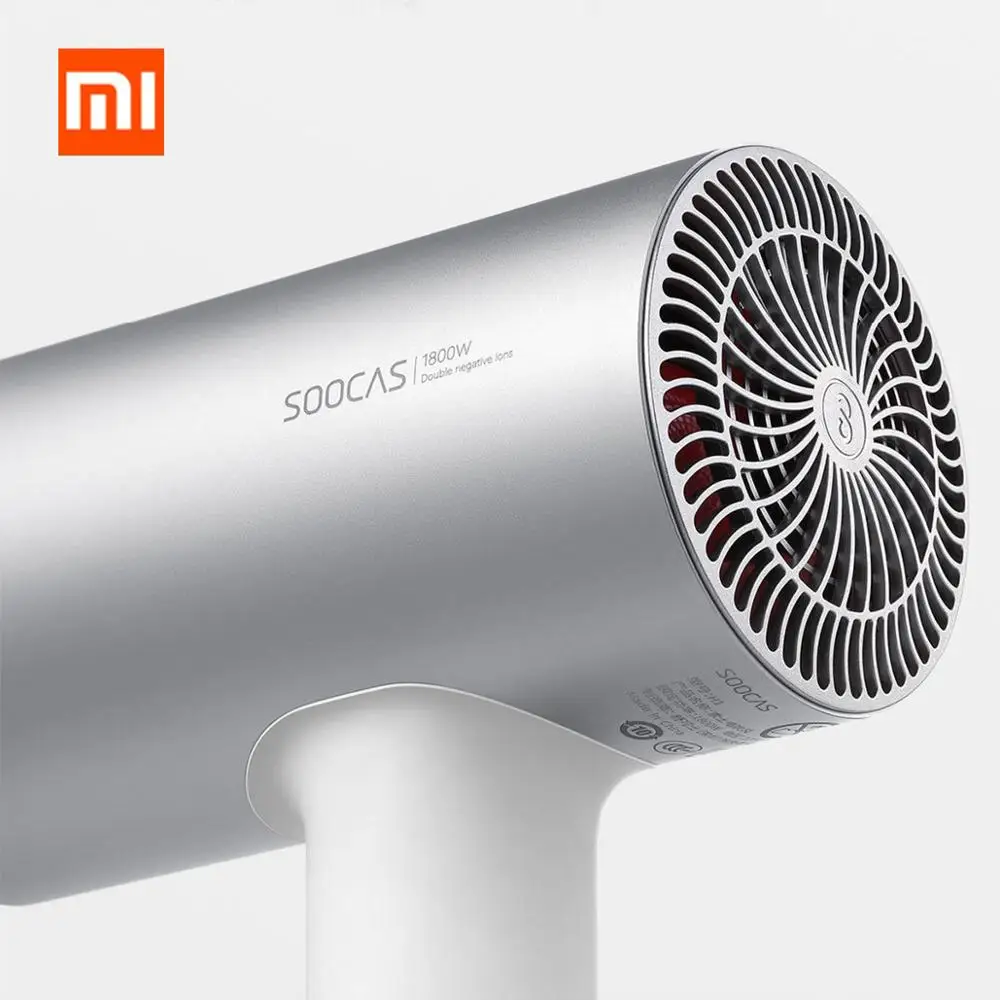 Xiaomi Mijia фен SOOCAS H3S анион фен 1800 Вт Профессиональный фен из алюминиевого сплава мощный электрический фен