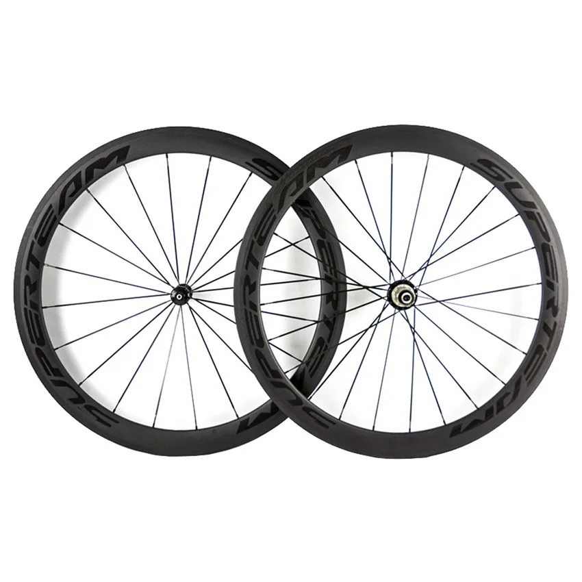 Chinese Factory Cheap 700c 50mm Depth 23mm Width Clincher Carbon Wheels Powerway R13 Hub Bike Wheelset Carbon Bicycle Wheels